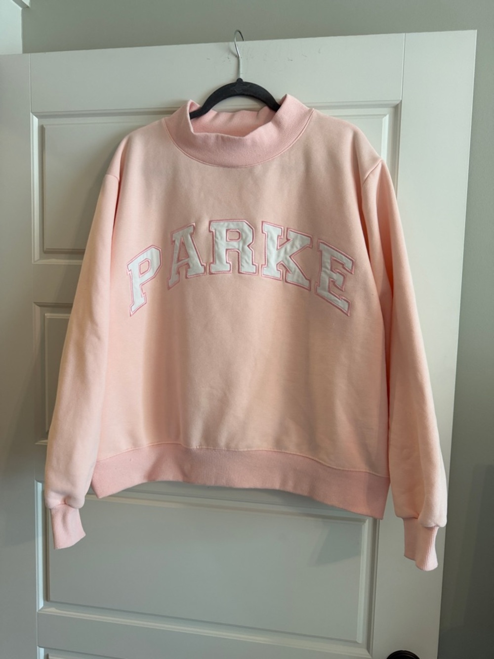 Parke Pink Mock Neck Sweatshirt